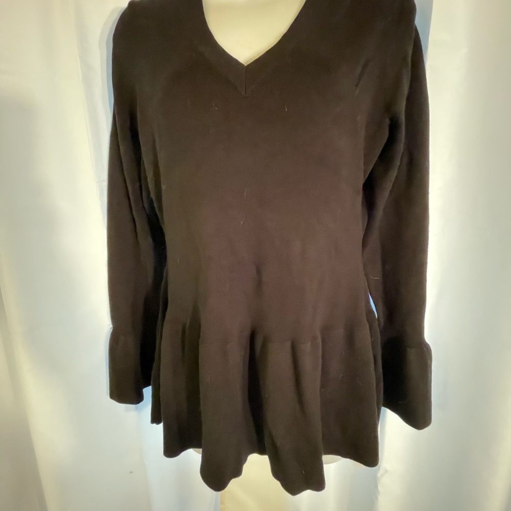 Fever Size L  NEW with tag . Gorgeous Black sweater with V neck , from Macys